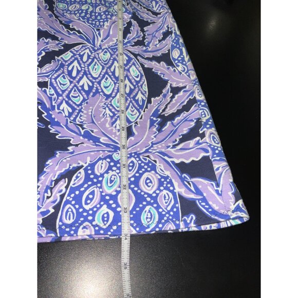 LILLY PULITZER Skipper Popover Dress Pineapple Print Collared Zip Front Small - Picture 7 of 10